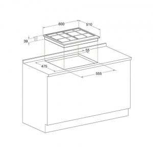 Table de cuisson à gaz PCN641TIXA – HOTPOINT ARISTON