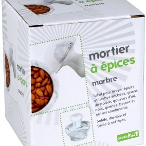 Mortier à épices en marbre