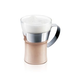 Set 2 verres à café avec anse en inox Bodum – 4553-16