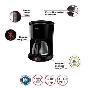 Cafetière filtre Principio noir – Moulinex FG260811