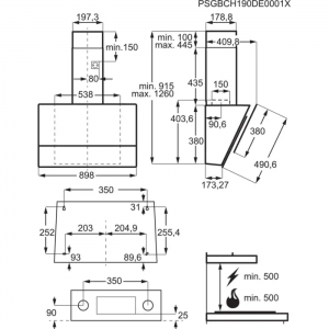 Hotte 90cm LFV429Y – ELECTROLUX