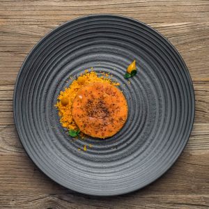 Assiette dessert Moon noir 22,5 cm – Table Passion 206028
