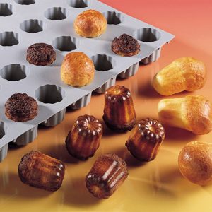 Moule pour 20 mini cannelés bordelais silicone – De Buyer 447075
