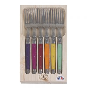 Coffret 6 fourchettes laguiole irise – Jean Dubost 646002