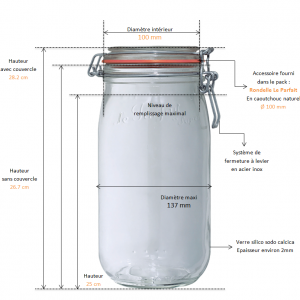 Bocal Le Parfait Super 3 L Ø 100 – 336006
