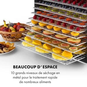 Déshydrateur alimentaire Fruit Jerky Steel 10 Klarstein 10028437