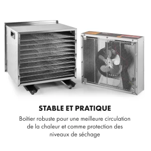Déshydrateur alimentaire Fruit Jerky Steel 10 Klarstein 10028437