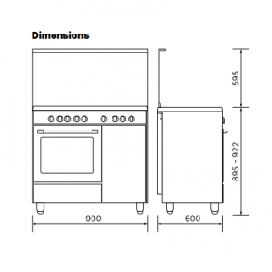 Cuisinière Loge Bouteille 90cm CXX965BG – ELBA