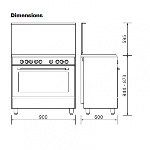Cuisinière Electrique 90cm CXX965M – ELBA