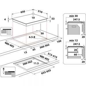 Table de cuisson à induction ACO 654 NE – ARISTON