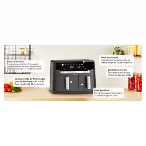 Friteuse Easy Fry Air Dual EZ942HF0 – MOULINEX