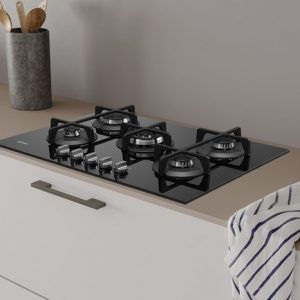 Table de cuisson à gaz 5 feux ING 72T/BK- INDESIT