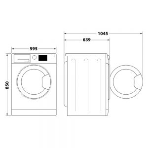 Lave-linge hublot posable 10 kg Ariston- NLLCD1045SCA60hz