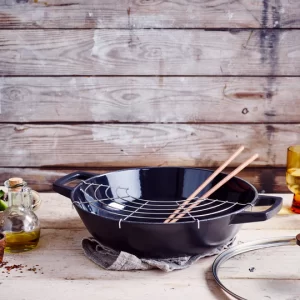 BEKA NORI poêle wok 30 cm avec couvercle verre 15140304
