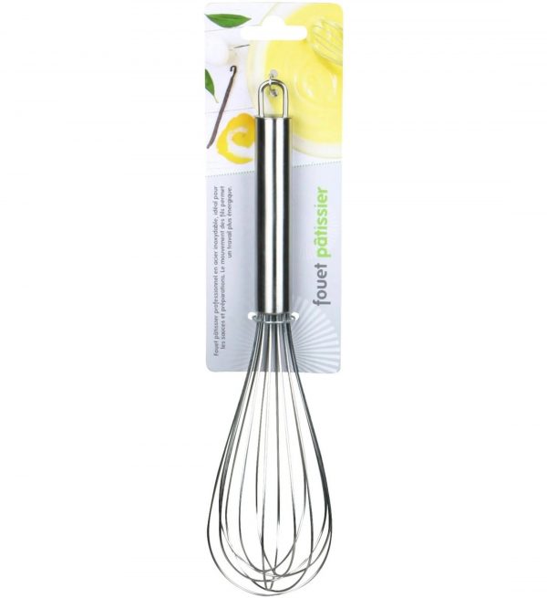 FOUET PÂTISSIER manche plein inox 25cm - Chevalier Diffusion