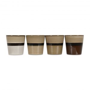 Set de 4 gobelets Lynx naturel pm D8 H8cm – Opjet