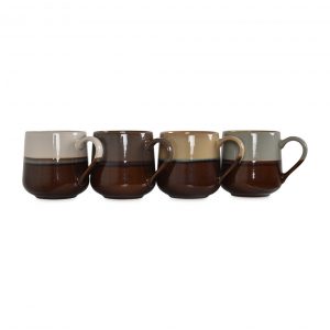 Set de 4 mugs Lion D8,5 H9,5cm – Opjet