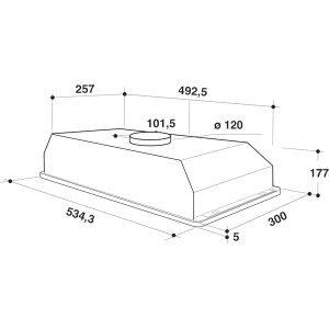 Hotte Encastrable 55cm ICT64LSS – Indesit