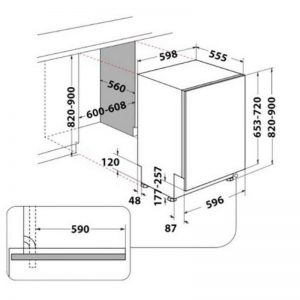 Lave-vaisselle intégrable 14 couverts  LIC3C26C60HZ- ARISTON